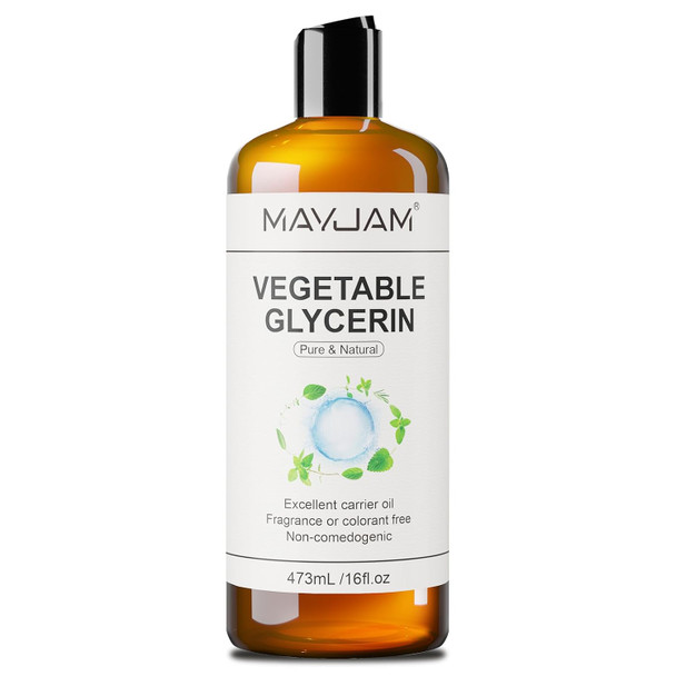 Mayjam Organic Fractionated Coconut Oils Liquid 16Oz 100% Pure & Natural Usda Certified Cold Pressed Coconut Carrier Oil For Face Skin & Hair Moisturizing Body Massage Oil For Essential Oils Mixing