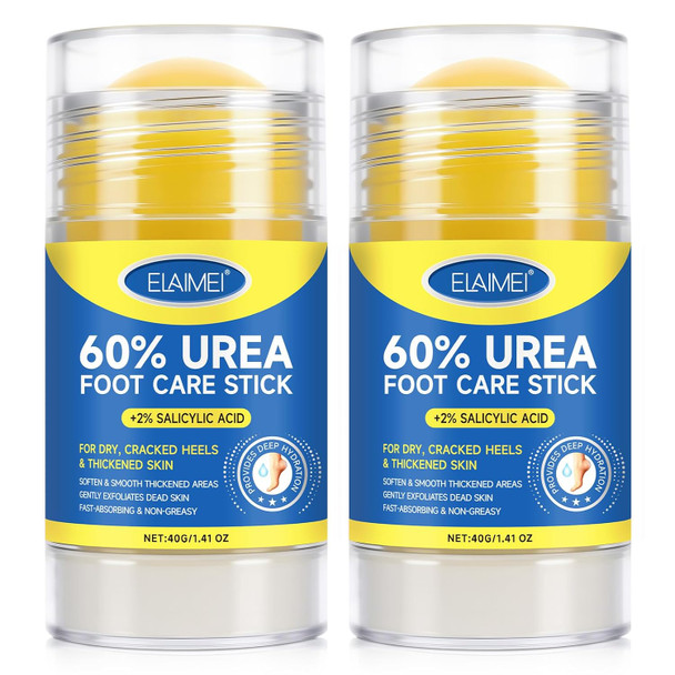 Mcukv Urea Cream Stick 60% Plus 2% Salicylic Acid Extra Strength Urea Foot Cream For Dry Cracked Heels Callus Remover For FeetMoisturizing Lotion For Hands KneesElbowsSoftens And Exfoliates Dead Skin