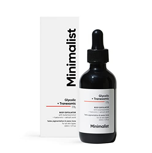 Minimalist Kp Bump Eraser For Keratosis Pilaris (Strawberry Legs/Skin) | 11% Glycolic & Tranexamic Acid Body Exfoliator | Reduces Hyperpigmentation | For Women & Men | 2 Fl Oz / 60 Ml