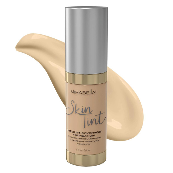 Mirabella Skin Tint Creme Liquid Foundation Makeup Oil-Free Mineral Foundation For Medium Coverage - W/Hyaluronic Acid Squalane & Allantoin For All Skin Types - Iiin Neutral