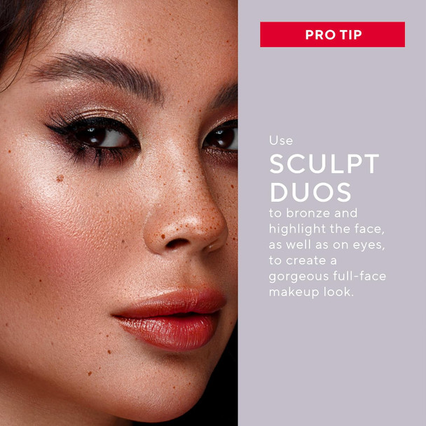 Mirabella Sculpt Duo Powder Bronzer & Contour Palette Blendable Lightweight Mineral Bronzer And Contour Makeup Powders Offer Flawless Buildable Color In Matte & Glowy Shades Fate/Serendipity