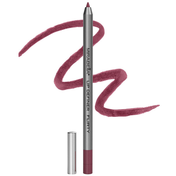 Mirabella Line And Define Lip Definer Smoothing & Moisturizing Retractable Lip Pencil With Sharpener Helps Lipstick Stay Put Long-Lasting Creamy Formula With Antioxidants Vitamins C & E Clear