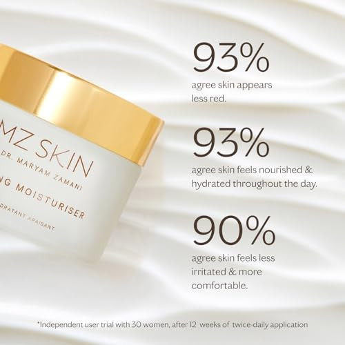 Mz Skin By Maryam Zamani Md Mz Skin Calming Moisturizer 1.69 Fl Oz - Prebiotic-Enhanced Daily Hydrating Soothing Face Cream With Squalane & Centella Asiatica Cica For Sensitive Redness Prone Skin Fragrance Free