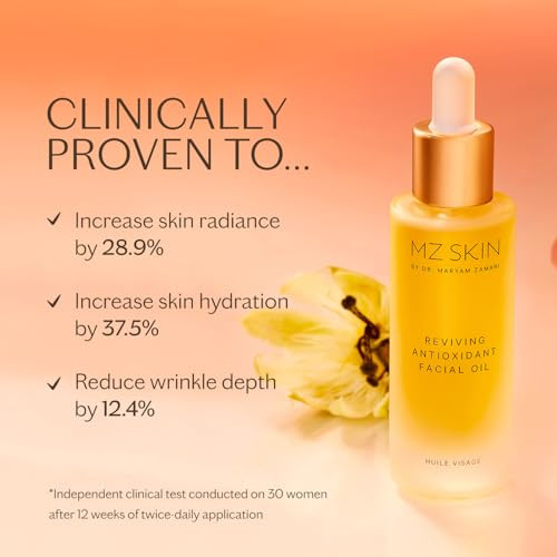 Mz Skin By Maryam Zamani Md Mz Skin Reviving Antioxidant Facial Oil 1.01 Fl Oz | Omega-Rich Seed Oils Mastic Tree & Phytocannabinoid Complex | Nourishes Firms & Calms