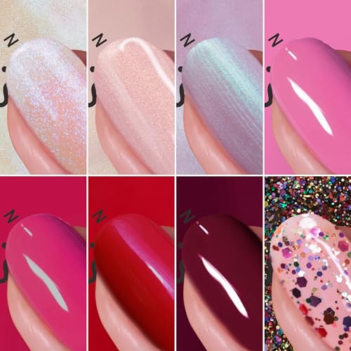 Nails Inc 8 Days Of Nails Nail Polish Set Limited Edition Holiday Stocking Stuffer Women & Girls Quick Dry Air Dry High Shine Long Lasting Ultra Glossy Manicure Trendy 8 Piece Set