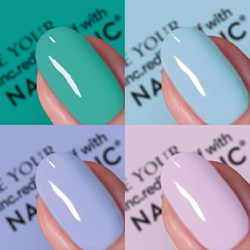 Nails Inc Be Your Inc.Redible Self Serving Swirls Nail Polish Set Pastel Shades Spring Colours Glossy Long Lasting No Chip Cruely Free Vegan 4 Piece Set