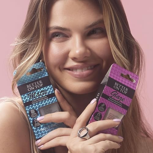 Nails Inc Better On Top Get Glazed Glossy Shimmery Top Coat No Chip Long Lasting Quick Dry Air Dry Professional Manicures & Pedicures Fingernails & Toenails Vegan Nail Polish 0.47 Fl Oz