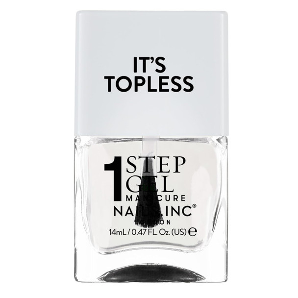Nails Inc It'S Topless Gel-Like Nail Polish 4-In-1 Base Coat Treatment Color & Top Coat Long Lasting Strong Chip Free Nails Glossy Salon Quality Manicure Air Dry Nail Polish Thea 0.47 Fl Oz