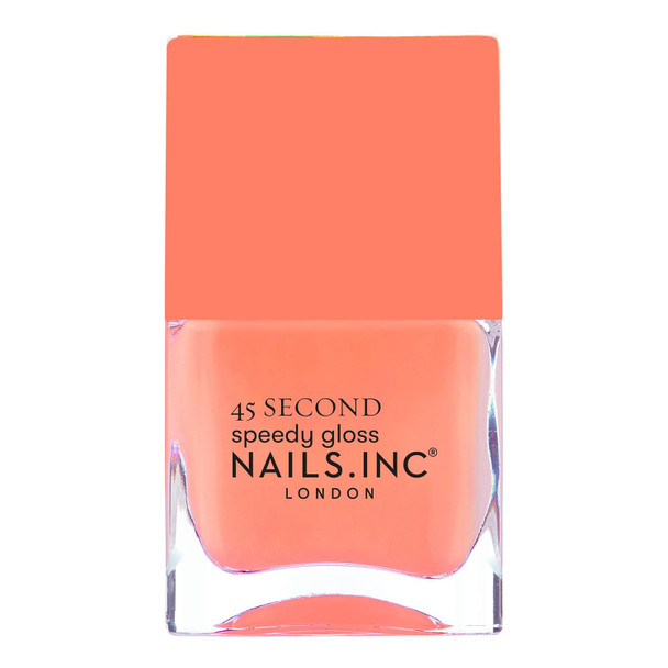 Nails Inc 45 Second Speedy Gloss Natalie Pale Yellow Neon No Chip Long Lasting Quick Dry Air Dry Professional Manicures & Pedicures Fingernails & Toenails Vegan Nail Polish 0.47 Fl Oz