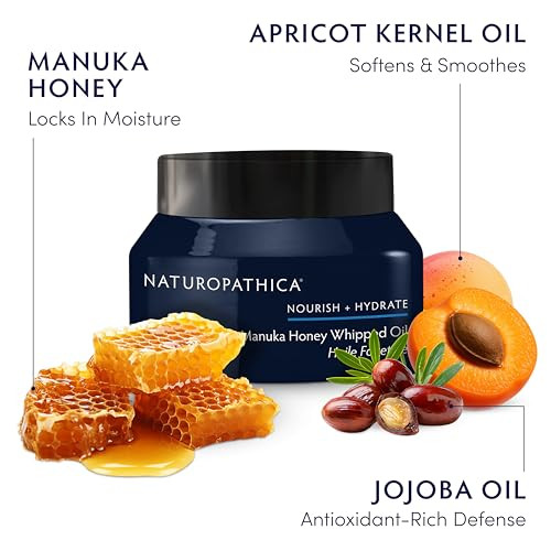 Naturopathica Manuka Honey Whipped Oil Hydrating Cream To Oil Face Moisturizer Nourish & Protect Skin Rich Antioxidant For Face 1.69 Fl Oz