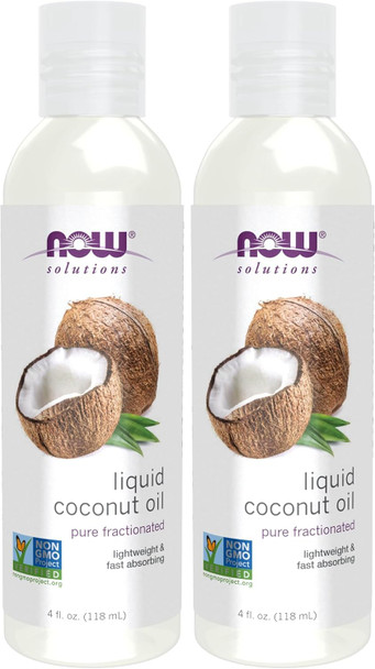 Now Foods Solutions Liquid Coconut Oil Light And Nourishing Promotes Healthy-Looking Skin And Hair 16-Ounce