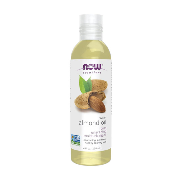 Now Foods Solutions Sweet Almond Oil 100% Pure Moisturizing Oil Promotes Healthy-Looking Skin Unscented Oil 16-OuncePackage May Vary