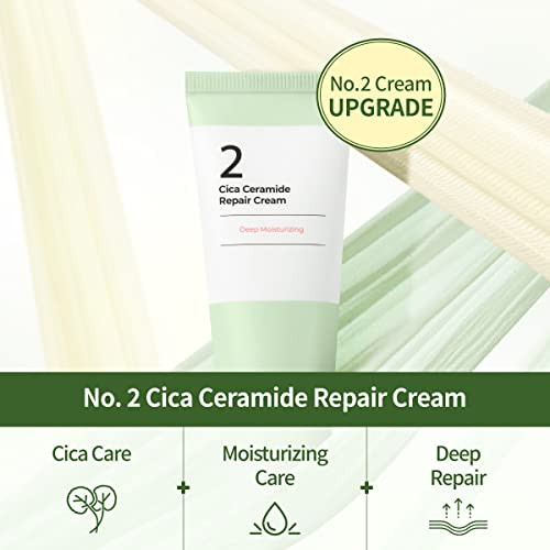 Numbuzin No.2 Cream | Cica Ceramide Repair Cream | Ceramide Centella Asiatica | Hydrating Calming Strengthen Skin Barrier Deep Repair Recovery | All Skin Types | 2.02 Fl. Oz.