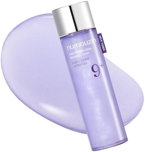 Numbuzin No.9 Nad+ Salmon Pdrn Glow Boosting Toner Hydrating & Firming Toner For Wrinkles Fine Lines & Dull Skin Peptides & Salmon Pdrn For Radiance Korean Skincare 5.07 Fl Oz