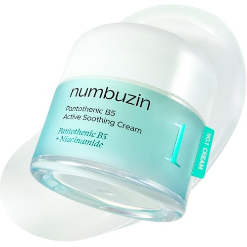 Numbuzin No.1 Pantothenic B5 Active Soothing Cream | Remove Sebum And Skin Troubles Pantothenic Acid Korean Skincare For Women | 2.70 Fl Oz