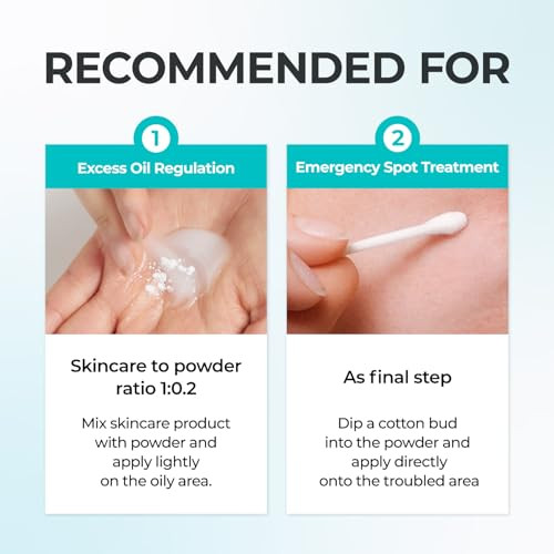 Numbuzin No.1 Powder | Pantothenic B5 Active Drying Powder | Spot Treatment Acne Pantothenic Acid Niacinamide Madecassoside | Excess Oil Control Flattens Cystic Acne Breakouts | 0.24 Oz.