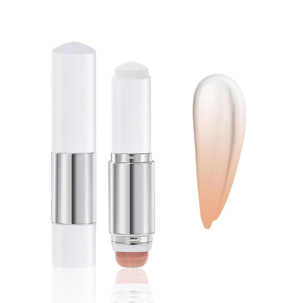 Oetuiow Color Changing Foundation Stick 2-In-1 Dual Ended Eraser Foundation With Detachable Brush Full Coverage Lightweight & Non-Greasy Hydrating Makeup Foundation For A Flawless Look (1#Natural)