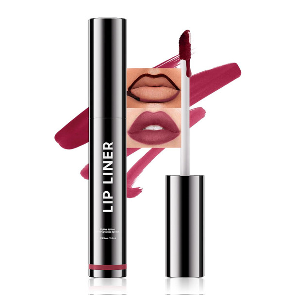 Oetuiow Lip Stain Lip Liner Stain Peel Off Lip Liner Tattoo Long Lasting Lip Stain Waterproof For Women Girls All Skin Types Transfer-Proof & Natural (Cocoa)
