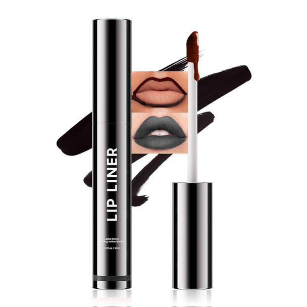 Oetuiow Lip Stain Lip Liner Stain Peel Off Lip Liner Tattoo Long Lasting Lip Stain Waterproof For Women Girls All Skin Types Transfer-Proof & Natural (Cocoa)