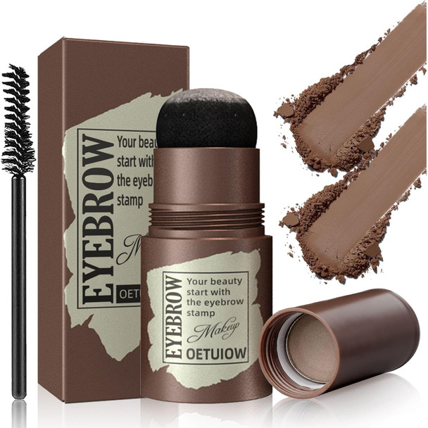 Oetuiow Eyebrow Stamp And Eyebrow Stencil Kit Eye Brow Stencil Kit For Beginners 24 Reusable And Washable Eyebrow Kit Brow Stencil And Stamp Kit Smudge-Proof & Long-Lasting & Waterproof (Medium)