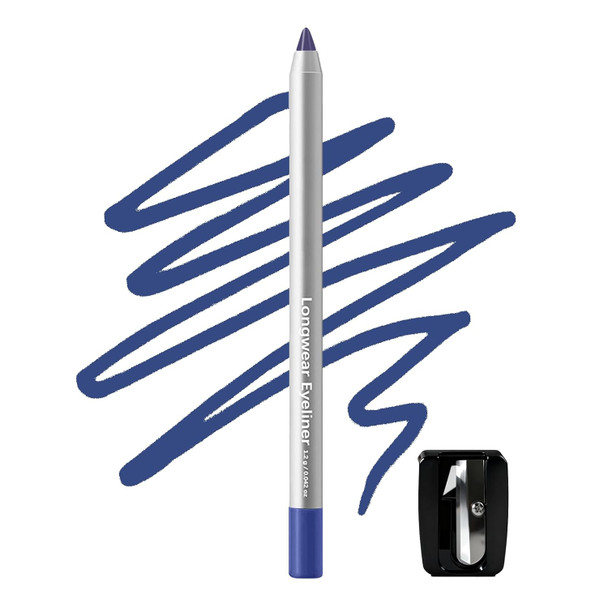 Okerker Blue Eyeliner Pencil Waterproof Smudge-Proof Long-Lasting Eye Liner High-Pigmented Creamy Smooth Formula Ideal For Mature Skin Eye Makeup Pen With Sharpener