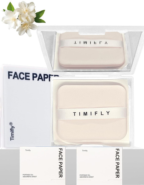 Okerker Oil Blotting Paper - 300 Sheets With Mirror Puff & Refills Absorbs Excess Face Oil Controls Shine Saves Makeup The On-The-Go Essential For A Flawless Matte Finish All Day