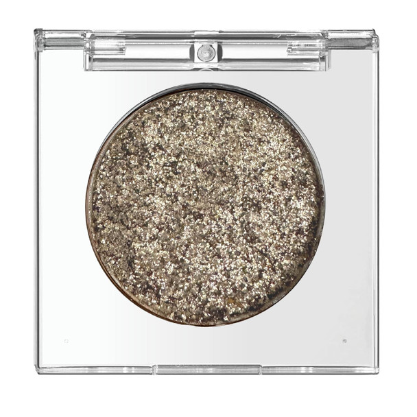 Okerker Shimmer Glitter Eyeshadow Palette Korean Eye Glitter Makeup Ultra-Blendable Sparkle Silver Champagne Gold Eye Shadow Single Shade Metallic Pigmented Color