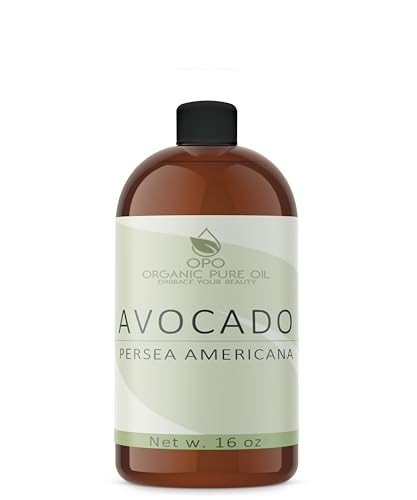 Opo Avocado Oil - Pure Unrefined Partially Filtered Non-Gmo Vegan Bulk Carrier - 16 Oz - For Skin Hair Nails Body Face Diy Deep Hydration Nourishing Moisturizing - Packaging May Vary