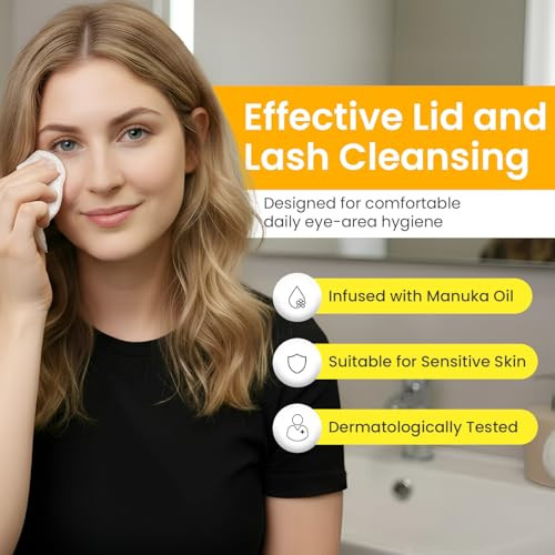 Optase Manuka Oil Eyelid Wipes 30 Count Eyelid Cleansing Wipes With Natural Manuka Oil Preservative-Free Formula For Daily Hygiene And Eye Lid Comfort - Doctor Recommended Eye Lid Cleaning