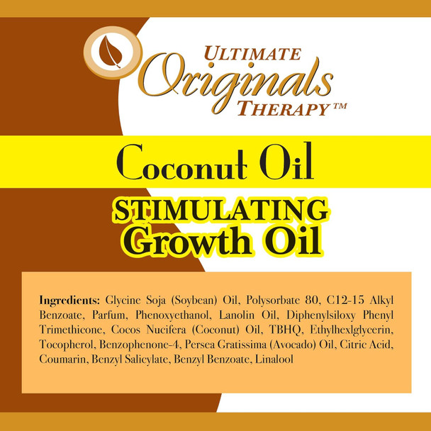 Originals By Africa'S Best Therapy Coconut Oil Stimulating Growth Oil Penetrates & Rejuvenates Hair Skin And Nails For All Day Long Moisturizing And Conditioning 4Oz Bottle