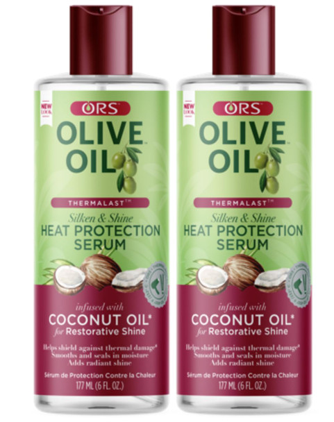 Ors Olive Oil Heat Protection Hair Serum Infused With Coconut Oil For Restorative Shine 6 Ounces