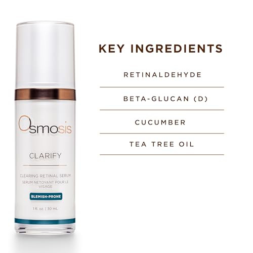 Osmosis Omsosis Clarify Clearing Retinal With Vitamin A Serum Calms And Soothes For Acne Pigmented Oily And Blemish-Prone Skin 1 Fl Oz