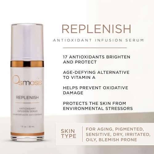 Osmosis Replenish Antioxidant Serum Hydrates & Soothes Skin With Green Tea And Botanical Extracts 1 Fl Oz