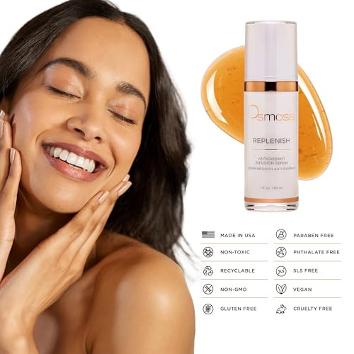 Osmosis Replenish Antioxidant Serum Hydrates & Soothes Skin With Green Tea And Botanical Extracts 1 Fl Oz