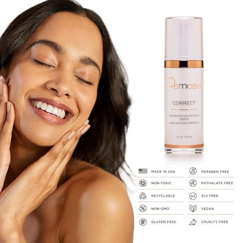 Osmosis Correct Preventative Retinal Facial Serum Collagen Booster For Youthful Radiant Skin For Aging Pigmented And Dry Skin 1 Fl Oz