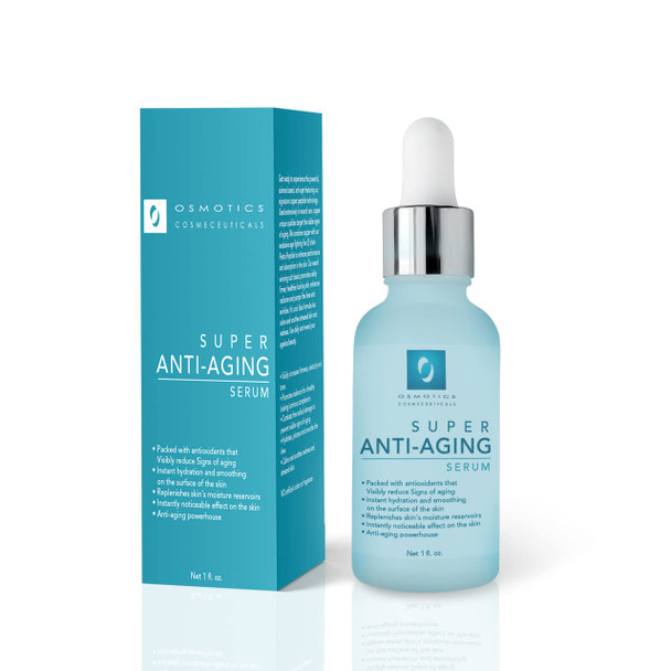 Osmotics Cosmeceuticals Anti-Aging Super Serum With Hyaluronic Acid 1 Fl Oz - Reduces Signs Of Aging Visibly Smoothes Wrinkles And Fine Lines Hydrating Moisturizer For Face