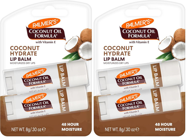 Palmer'S Coconut Oil Formula Lip Balm Duo All-Day Moisturization Hydrates Dry Cracked Lips (Pack Of 2)