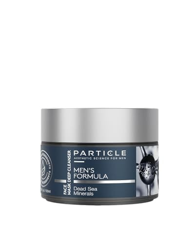 Particle Mineral Face Mask For Men Hydrating And Deep Cleansing Clay With Charcoal Aloe Vera Panthenol & Dead Sea Minerals Men'S Cleanser Refreshing Weekly Skin Care Routine 3.38 Fl Oz