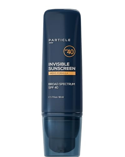 Particle Invisible Sunscreen Men'S Transparent Spf 40 Lotion With Vitamin E Daily Skin Care For Men Lightweight Formula For Sun Protection Beard Friendly Non Greasy 1.7 Fl Oz