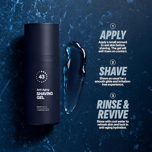 Particle Anti Aging Shaving Gel For Men Helps Reduce The Appearance Of Wrinkles Firm And Tighten Your Skin With Every Shave In Just 43 Seconds (4.05 Fl.Oz)