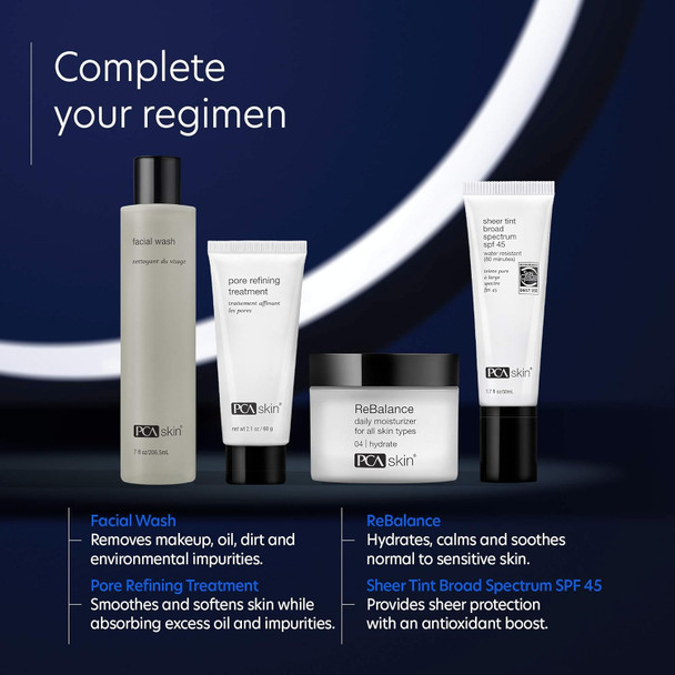 Pca Skin Pore Refining Treatment - Exfoliates & Purifies Skin With Clay Mandelic Acid Enzymes Rice Powder & Pumice (2.1 Oz)