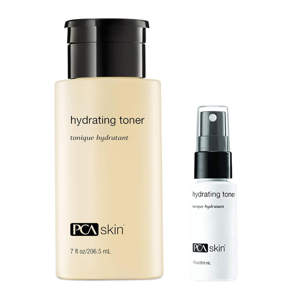 Pca Skin Hydrating Toner Bundle - Purifying Non Comedogenic Full-Size Facial Toner & Travel-Size Face Spray With Moisturizing Formula For Sensitive Skin