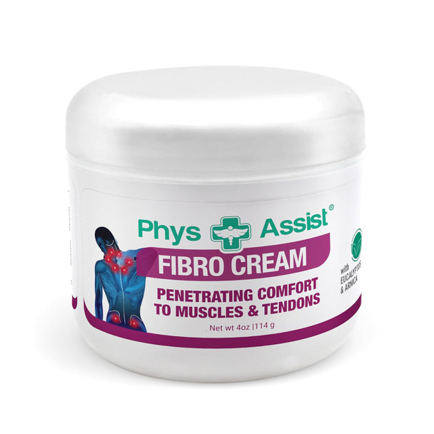 Physassist Fibromyalgia Cream Deep Soothing For Body Back Neck Feet Legs Hands. 3 Jars Of 4 Oz (12 Oz)