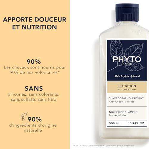 Phyto Nourishment Nourishing Shampoo With Jojoba Oil Sulfate Free For Dry Hair Hydrating Moisturizing Shampoo