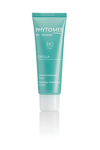 Phytomer Cyfolia Organic Exfoliating Cream | Healthy All-Natural Facial Scrub Exfoliator | Certified Organic | Gentle Face Cleanser | Smoother Softer More Radiant Skin | 50 Ml