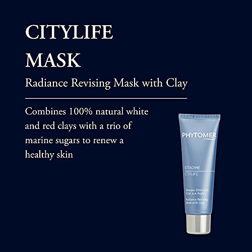 Phytomer Citylife Firming Clay Face Mask | 100% Natural White & Red Clay Face Mask | Renew Healthy Skin | Reduce Pores & Improve Texture Of Dull Skin | 50Ml