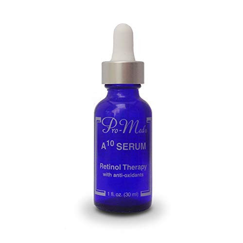 Pro-Med Retinol Therapy Anti-Aging Serum Pure Retinol With Vitamin A C E Q10 & Avocado Oil Preservative-Free Hydrating Collagen Boosting Wrinkle Reducing 1 Oz