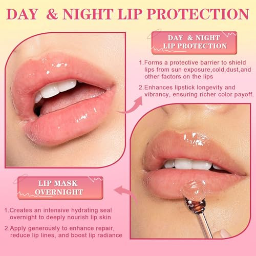 Qiufsse 5Pcs Lip Scrub And Mask SetCherry Strawberry And Honey Pot Lip Balm2Pcs Lip Exfoliator Scrub And MoisturizerClean And RepairReduce Fine LinesNatural IngredientsCruelty Free