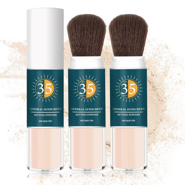 Qiufsse Mineral Sunscreen Powder Spf Powder For Face Oil Control Long Lasting Sunscreen Powder For Face Natural Light Breathable Translucent Powder Setting Powder Makeup #01 Translucent