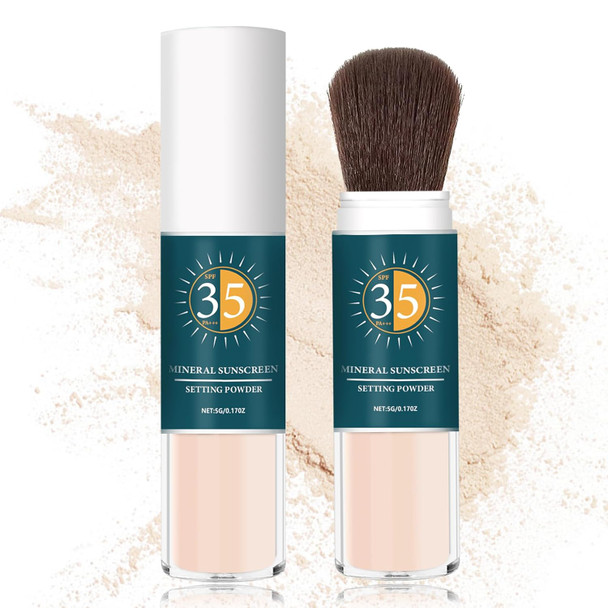 Qiufsse Mineral Sunscreen Powder Spf Powder For Face Oil Control Long Lasting Sunscreen Powder For Face Natural Light Breathable Translucent Powder Setting Powder Makeup #01 Translucent